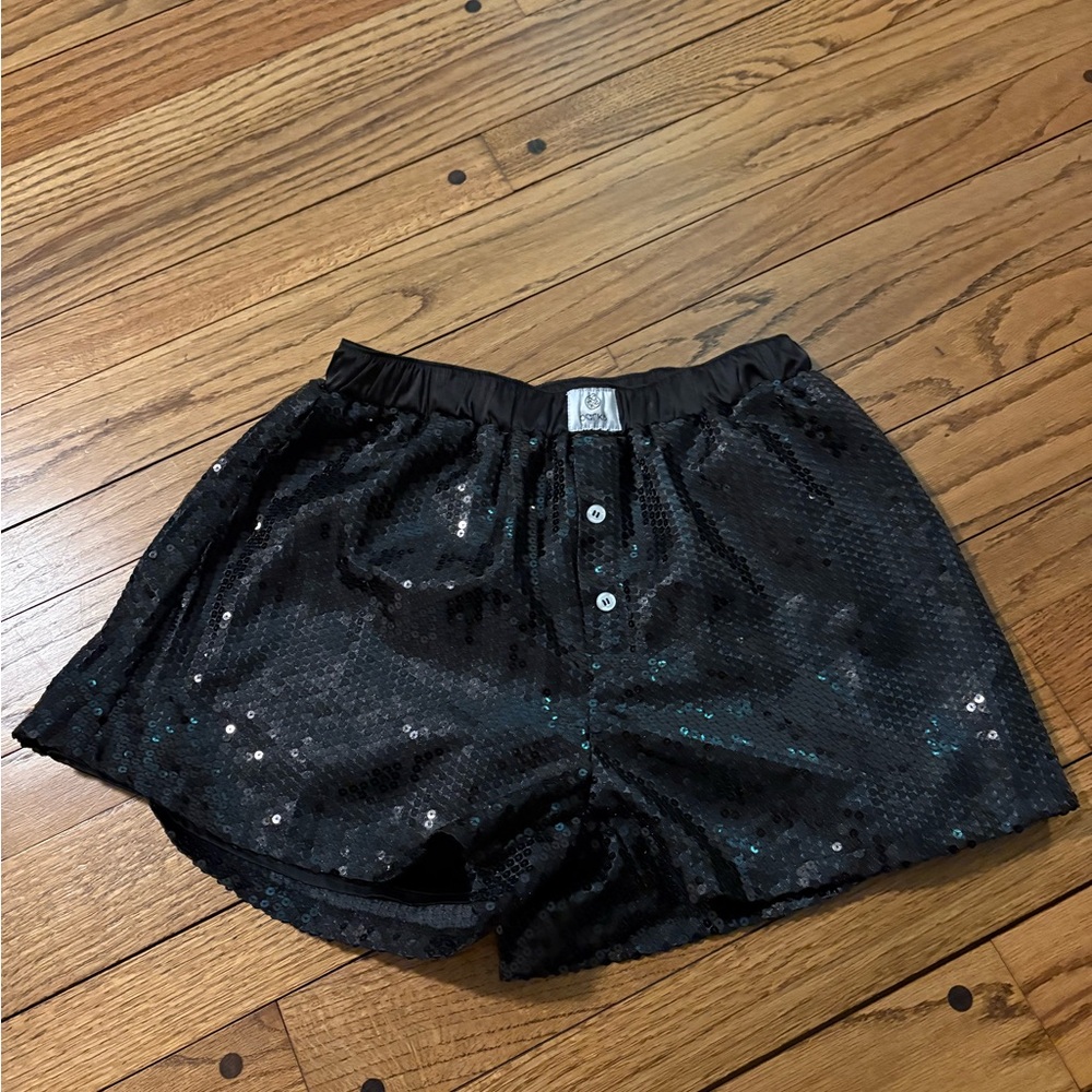 Park Black Sequin boxer Shorts